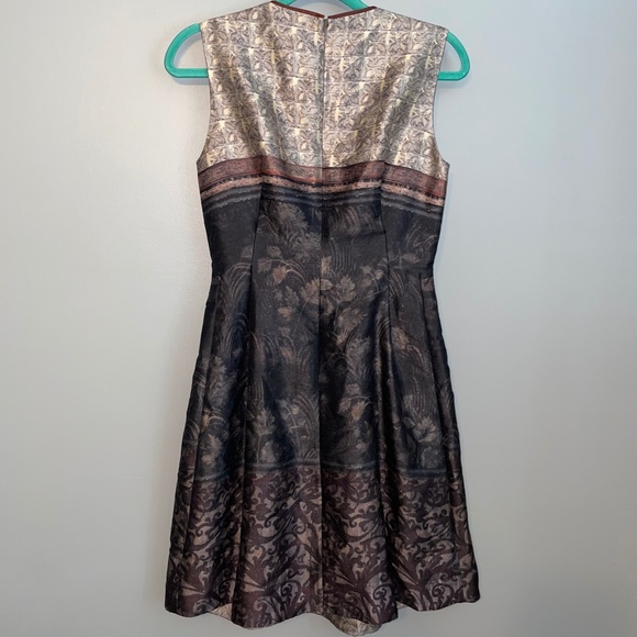 EUC Gary Graham Archival GG Germany Print Silk Blend Fit & Flare Dress Size 2 - Picture 6 of 7